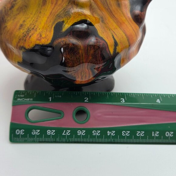 VTG Canadian Pottery Evangeline Pitcher Jug Drip Glaze Orange Brown Black MCM - Picture 13 of 13